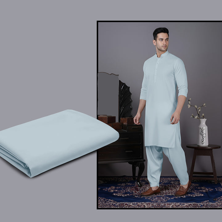 Men's Unstitched Suit Wash & Wear-Sliver Gray