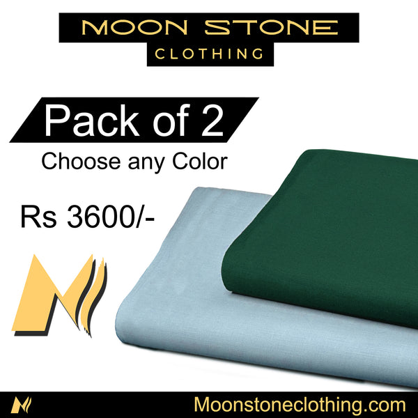 Men's Unstitched Suit Wash & Wear. Pack of 2